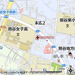 熊谷市消防本部中央消防署周辺の地図
