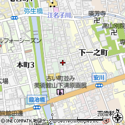 岐阜県高山市下三之町119周辺の地図