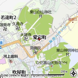 岐阜県高山市愛宕町周辺の地図
