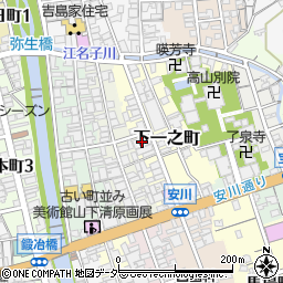 岐阜県高山市下一之町25周辺の地図