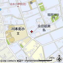埼玉県深谷市長在家186周辺の地図