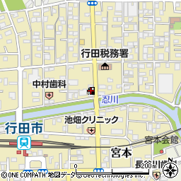 埼玉県行田市栄町13-32周辺の地図