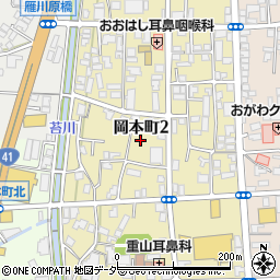 岐阜県高山市岡本町周辺の地図