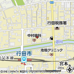 埼玉県行田市栄町12周辺の地図