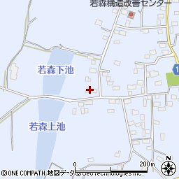 茨城県つくば市若森1332周辺の地図