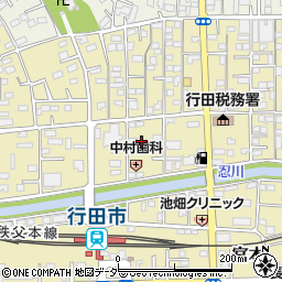 埼玉県行田市栄町12-13周辺の地図