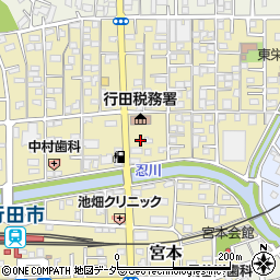 埼玉県行田市栄町17-13周辺の地図