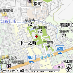 岐阜県高山市鉄砲町周辺の地図