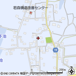 茨城県つくば市若森1301-1周辺の地図