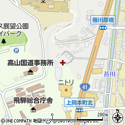 岐阜県高山市下岡本町1378周辺の地図