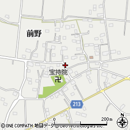 茨城県つくば市前野周辺の地図