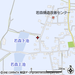 茨城県つくば市若森1341周辺の地図