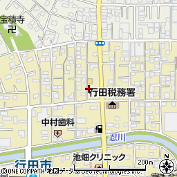 埼玉県行田市栄町15-36周辺の地図