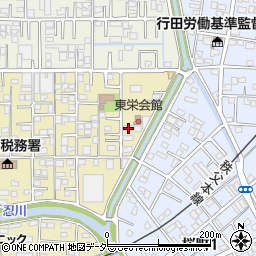 埼玉県行田市栄町22-6周辺の地図