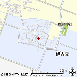 茨城県下妻市伊古立256-2周辺の地図