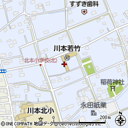 川本若竹幼稚園周辺の地図