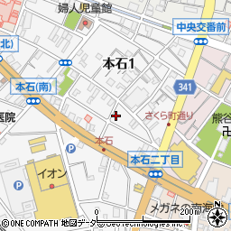 埼玉県熊谷市本石1丁目308周辺の地図
