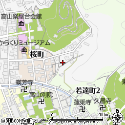 岐阜県高山市左京町166-1周辺の地図