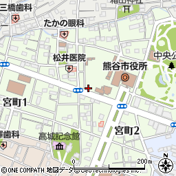埼玉県熊谷市宮町周辺の地図
