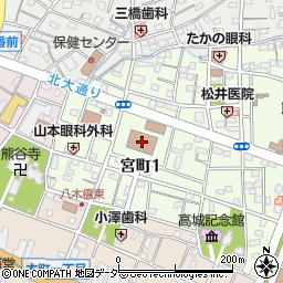 熊谷簡易裁判所周辺の地図
