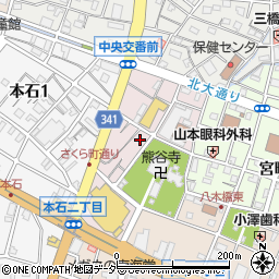 埼玉県熊谷市仲町周辺の地図