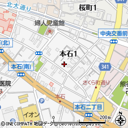 埼玉県熊谷市本石1丁目165周辺の地図