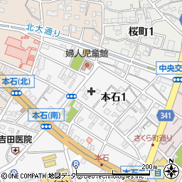 埼玉県熊谷市本石1丁目128周辺の地図