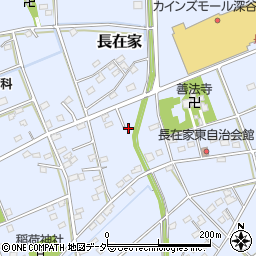 埼玉県深谷市長在家275周辺の地図