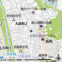 岐阜県高山市八幡町45周辺の地図