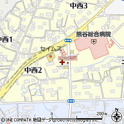 熊谷総合病院第２専用駐車場周辺の地図