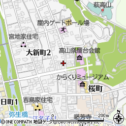 岐阜県高山市八幡町47周辺の地図