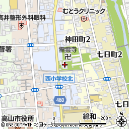 飛騨総社周辺の地図