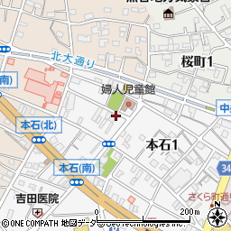 埼玉県熊谷市本石1丁目42周辺の地図