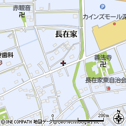 埼玉県深谷市長在家281周辺の地図