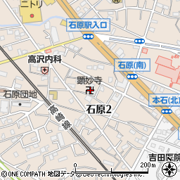 顕妙寺周辺の地図