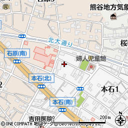 埼玉県熊谷市本石1丁目22周辺の地図