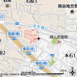 埼玉県熊谷市本石1丁目24周辺の地図