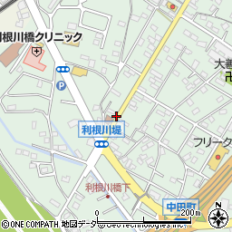 中田自治会館前周辺の地図