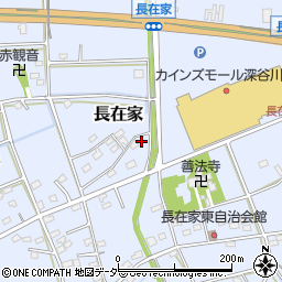 埼玉県深谷市長在家278周辺の地図