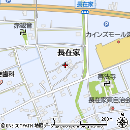 埼玉県深谷市長在家289周辺の地図