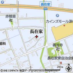 埼玉県深谷市長在家290周辺の地図