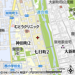 岐阜県高山市七日町周辺の地図
