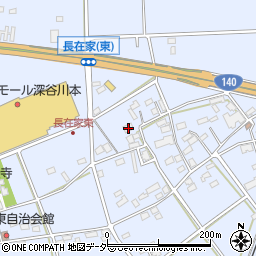埼玉県深谷市長在家1521周辺の地図