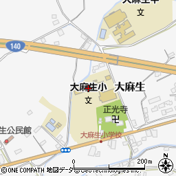 熊谷市役所　大麻生児童クラブ周辺の地図
