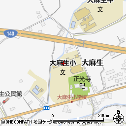 熊谷市立大麻生小学校周辺の地図