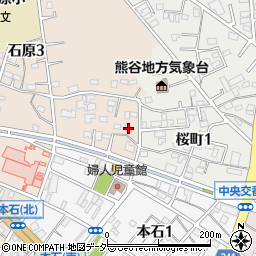 カギの救急車１１０番２４　熊谷石原店周辺の地図