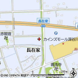 埼玉県深谷市長在家307周辺の地図