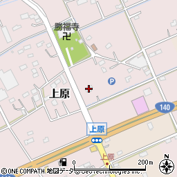 埼玉県深谷市上原587周辺の地図