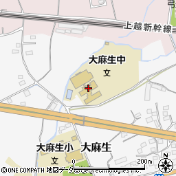 熊谷市立大麻生中学校周辺の地図