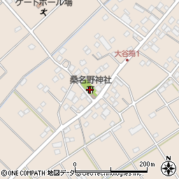 桑名野神社周辺の地図